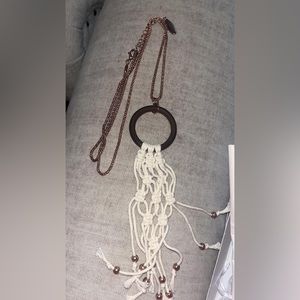 Boho, fringe necklace, new.